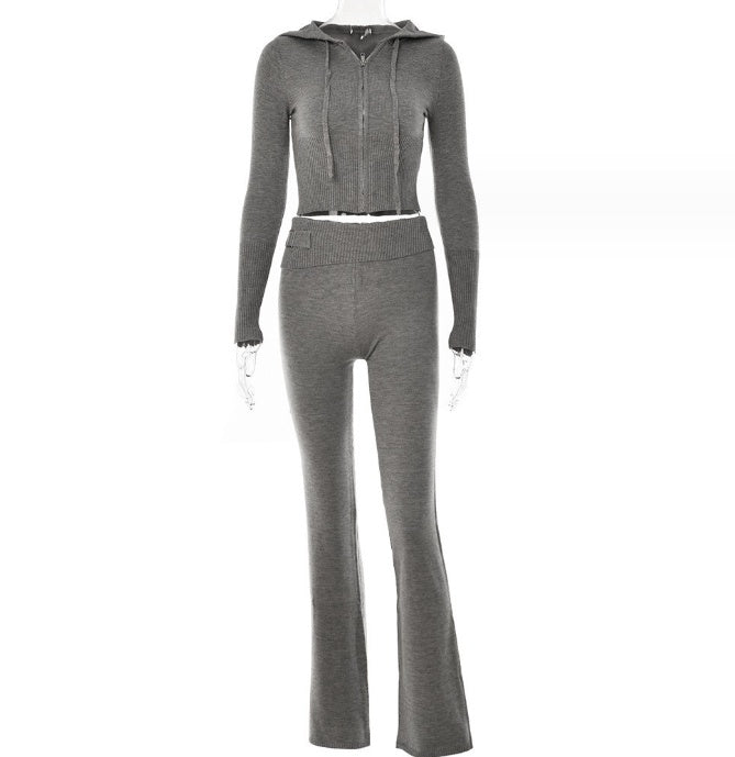Ensemble Sweat À Capuche Et Pantalon Taille Haute