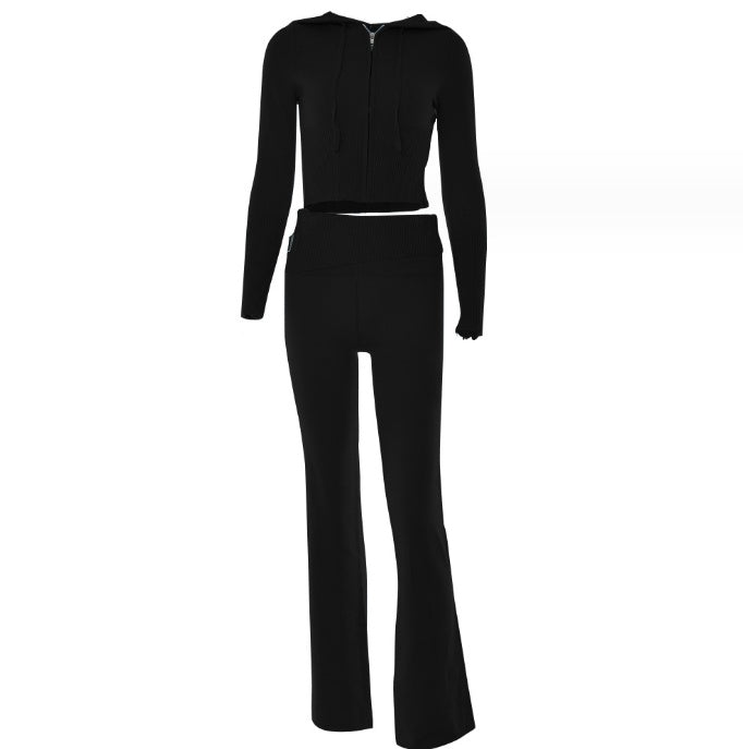 Ensemble Sweat À Capuche Et Pantalon Taille Haute