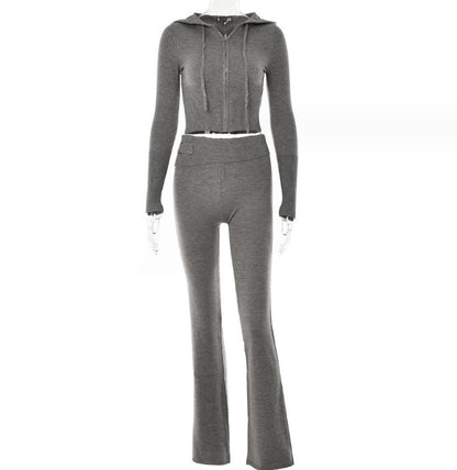 Ensemble Sweat À Capuche Et Pantalon Taille Haute