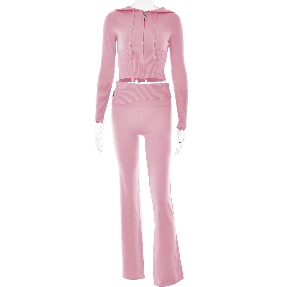 Ensemble Sweat À Capuche Et Pantalon Taille Haute