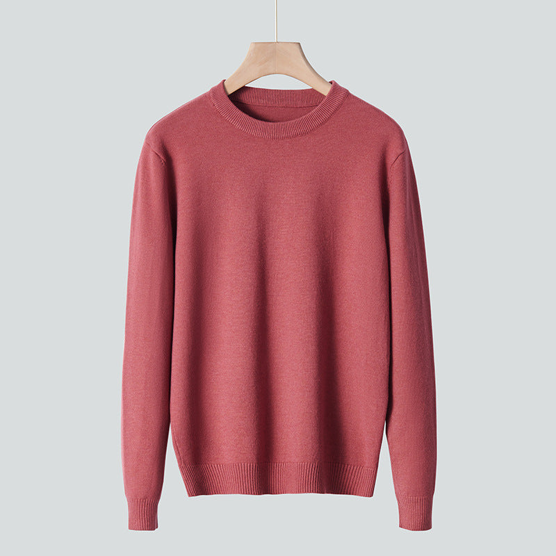 Pull tricoté à col rond pour hommes