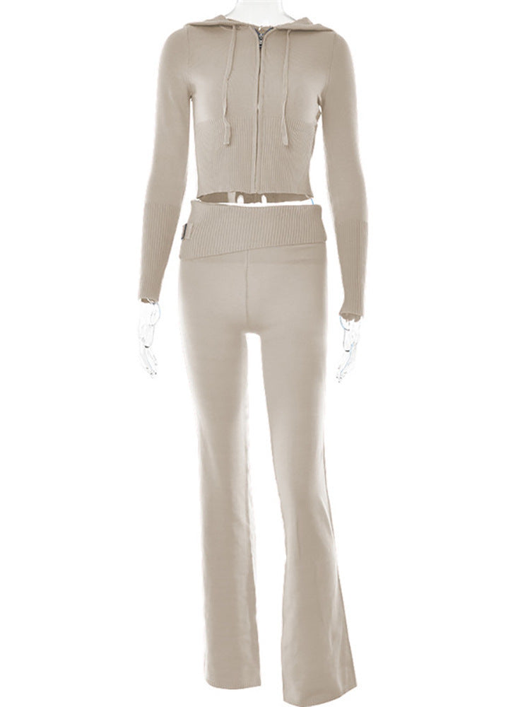 Ensemble Sweat À Capuche Et Pantalon Taille Haute