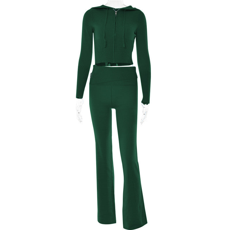Ensemble Sweat À Capuche Et Pantalon Taille Haute